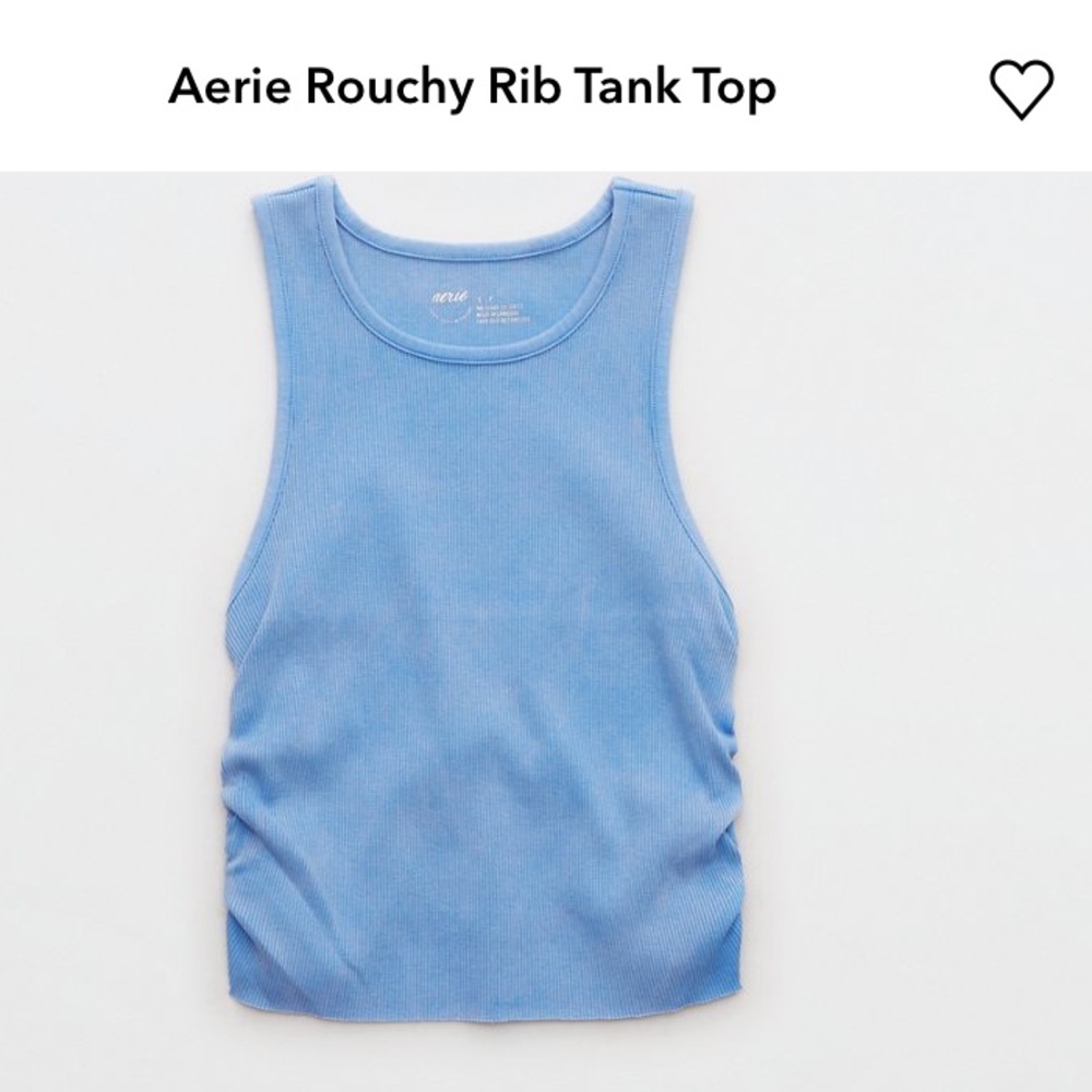 aerie rouchy ribbed tank top